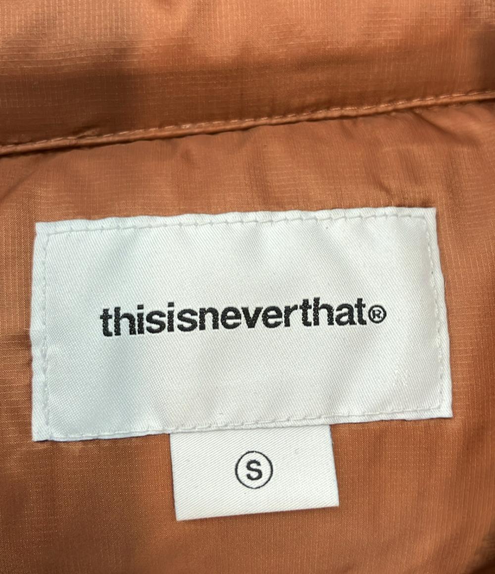 THISISNEVERTHAT ダウンジャケット タグ付き ジップアップ DSN Down Puffer Jacket TN253OOWHS05 メンズ SIZE S ディスイズネバーザット