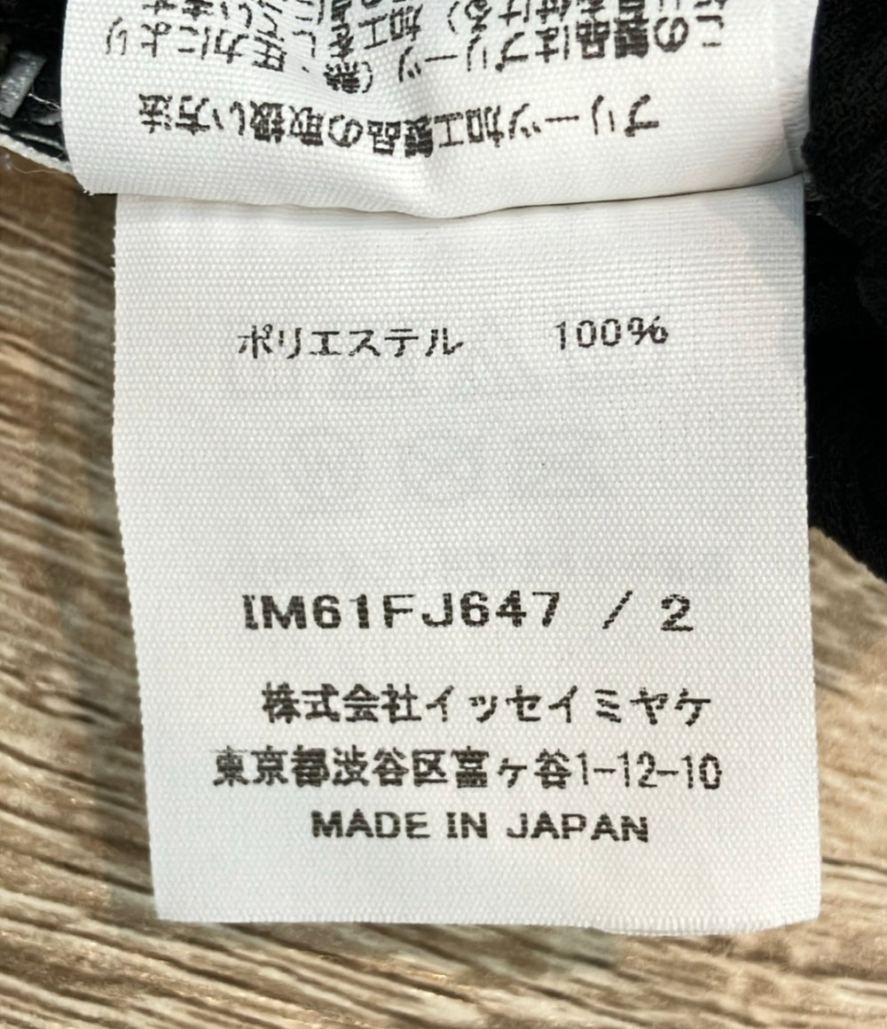 ISSEY MIYAKE 半袖シャツ ブラウス HATCHING PLEATS IM61FJ647 レディース SIZE 2 (M) イッセイミヤケ