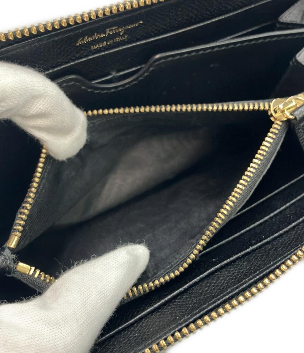 Salvatore Ferragamo ラウンドファスナー長財布 ヴァラ レディース サルヴァトーレフェラガモ