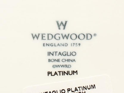 美品 WEDGWOOD ダイヤディッシュ 皿 22cm インタグリオ プラチナ ウェッジウッド