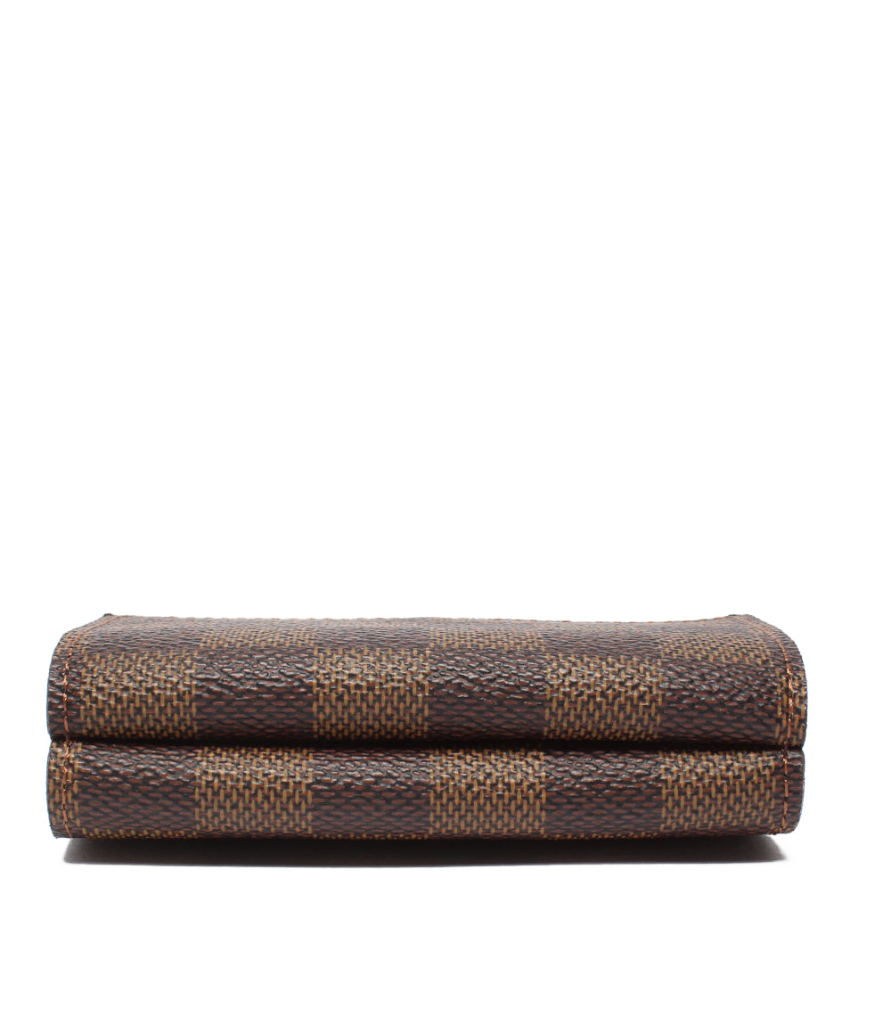 美品 LOUIS VUITTON 二つ折り財布 ｗホック ポルトフォイユ エリーズ ダミエ エヌベ N61654 レディース メンズ ルイ・ヴィトン