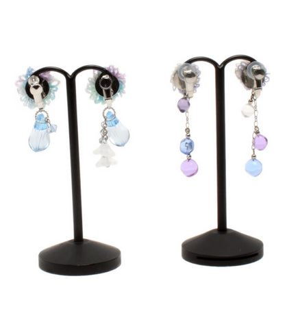 美品 ネックレス イヤリング ブローチ フラワーモチーフ 花モチーフ 7点セット レディース