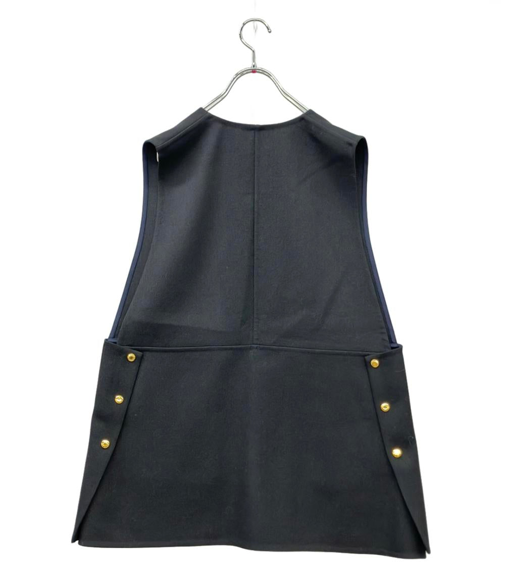 Drawer ジレ ベストウールケヌキジレ 38  スクエアVネック 22AW 6521-299-1037 レディース SIZE 36 (XS) ドゥロワー