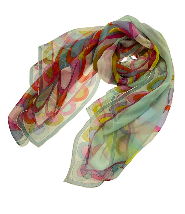 EMILIO PUCCI エミリオプッチフラワー　大判 ストール Emilio Pucci ストール シルク100% レディース エミリオ・プッチ