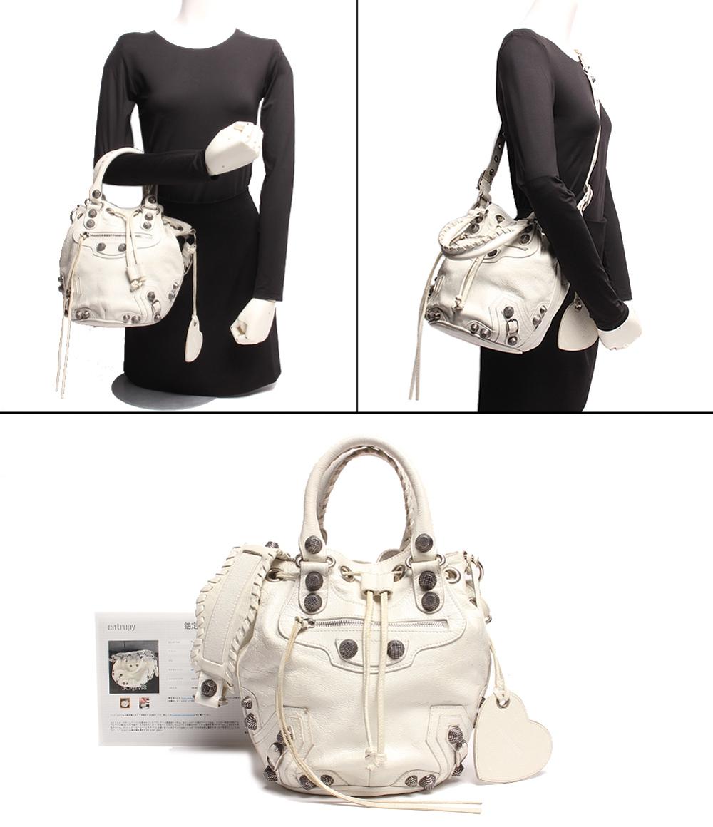 バレンシアガ 2way レザー ショルダーバッグ シルバー金具 ルカゴールXS レディース BALENCIAGA