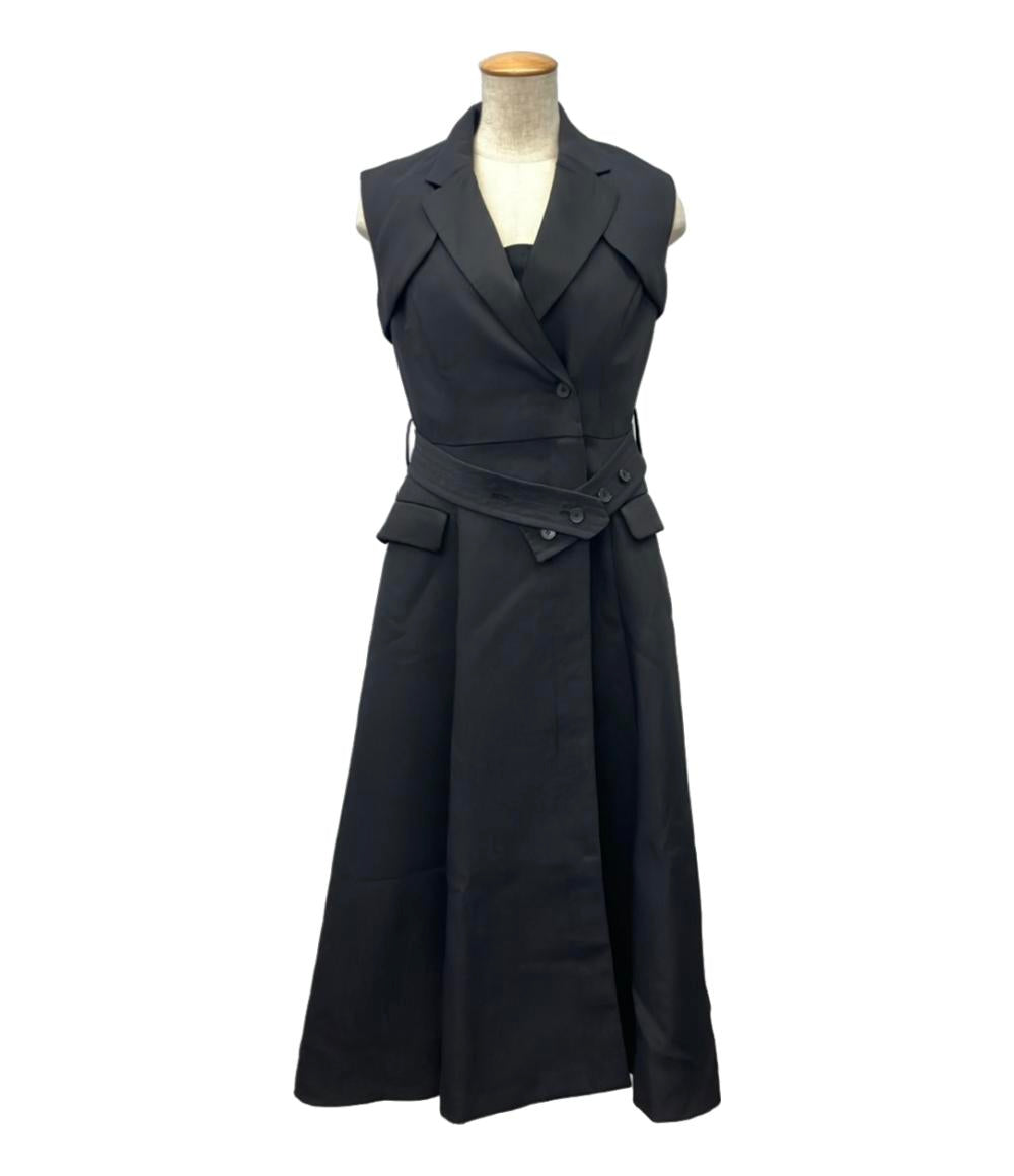 L'AUBE BLANC コート ドレス ワンピース ジレ Sleeveless Coat Dress 23SU-06 レディース SIZE F (M) ローブ ブラン