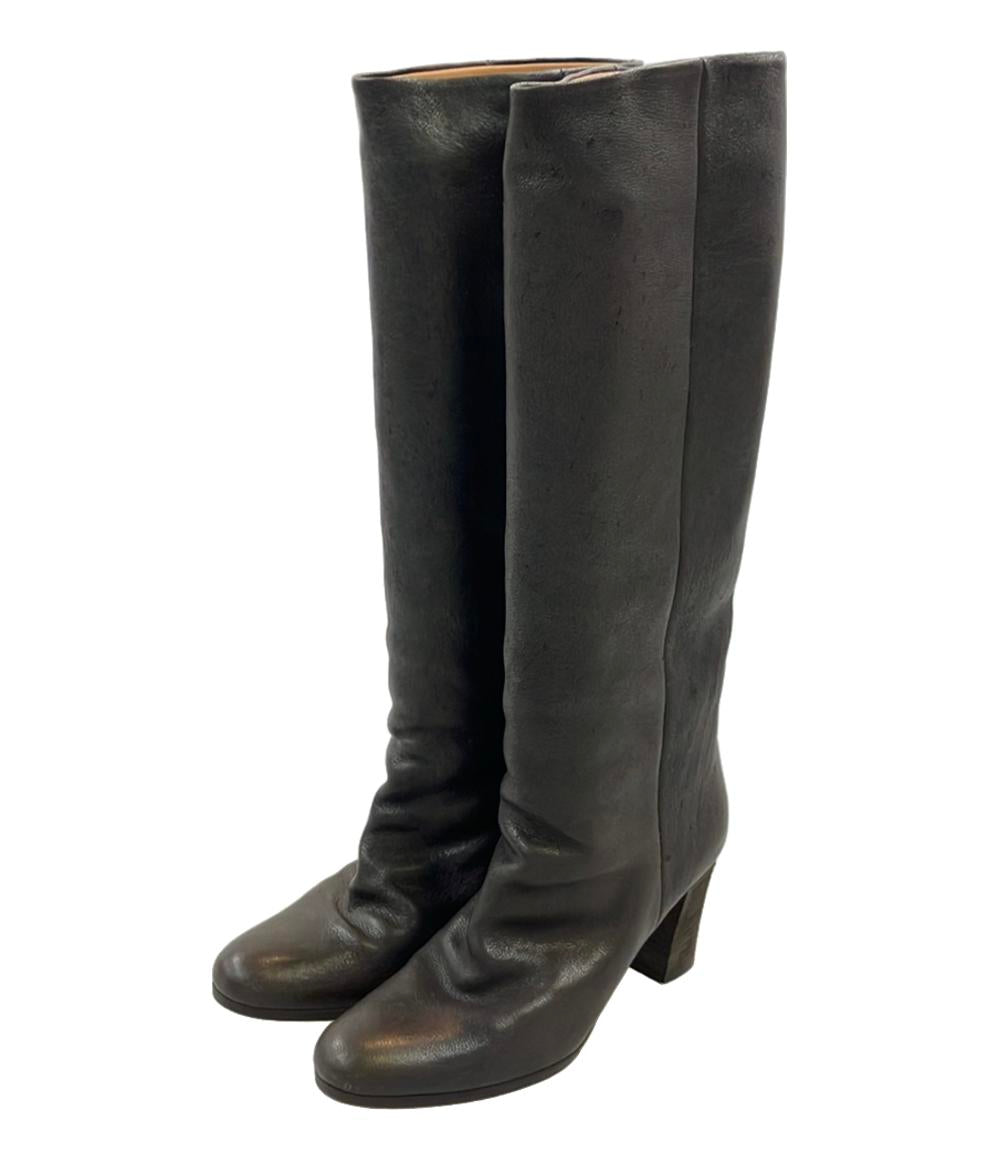 メゾン マルジェラ レザーロングブーツ レディース SIZE 38 (XL