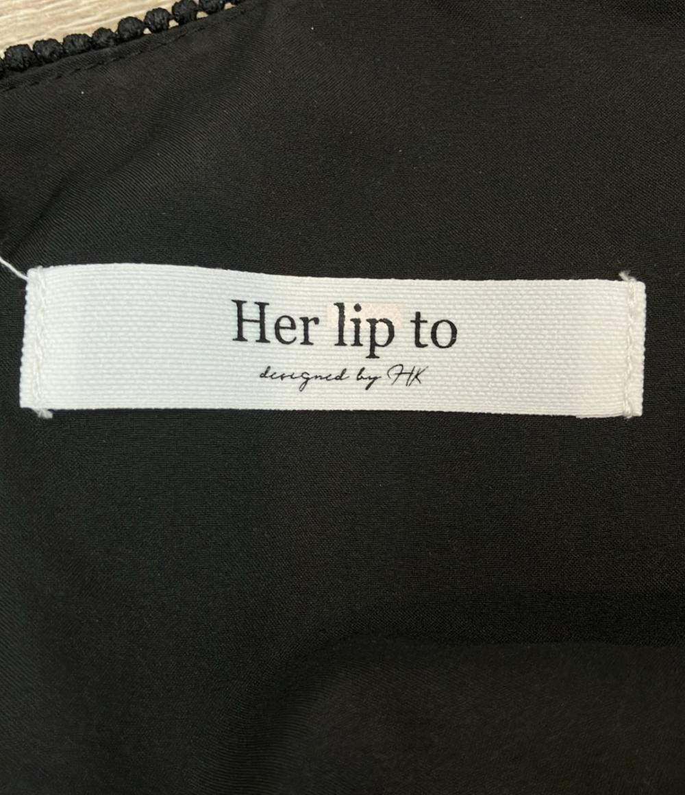 Her lip to 長袖ワンピース  Social Lace Flare Dress 1244305159 レディース SIZE M ハーリップトゥ