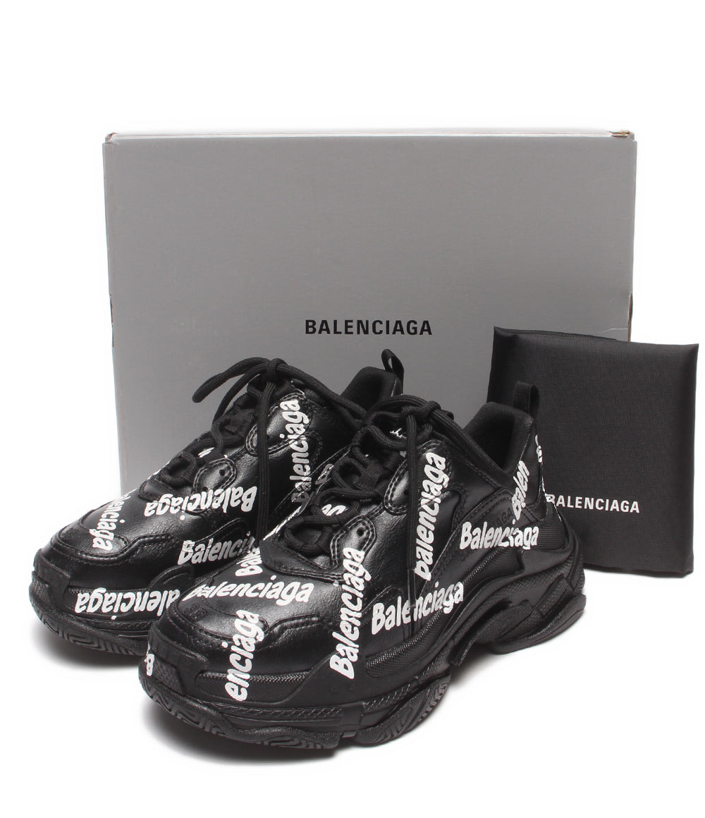 美品 BALENCIAGA ローカットスニーカー 厚底 Triple S LOGO レディース メンズ SIZE 25.0 バレンシアガ