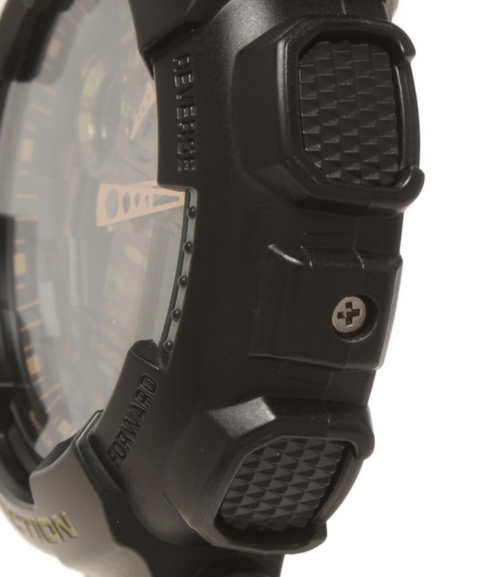 美品 CASIO 腕時計 G-SHOCK クオーツ ブラック GA-100CF メンズ カシオ