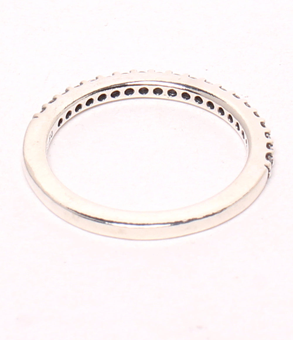 美品 PANDORA リング 指輪 SV925 ハーフエタニティ レディース SIZE 10号 パンドラ