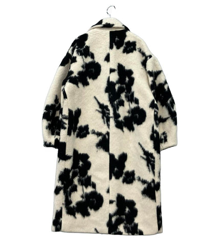 AMERI ピーコート ウールスライバー 花柄 ロング UND SHADOW FLOWER WOOL 02320760360 レディース SIZE S アメリ