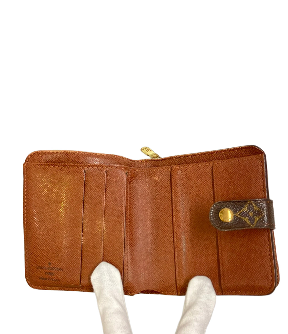 訳あり LOUIS VUITTON 二つ折り財布 コンパクトジップ モノグラム M61667 レディース ルイ・ヴィトン