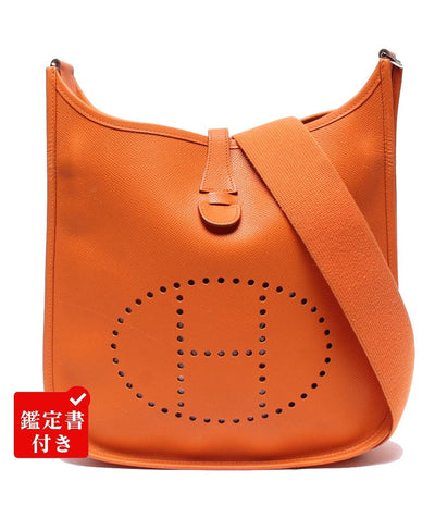 HERMES ショルダーバッグ 肩掛け 斜め掛け □J刻印 シルバー金具 エブリン3GM レディース エルメス