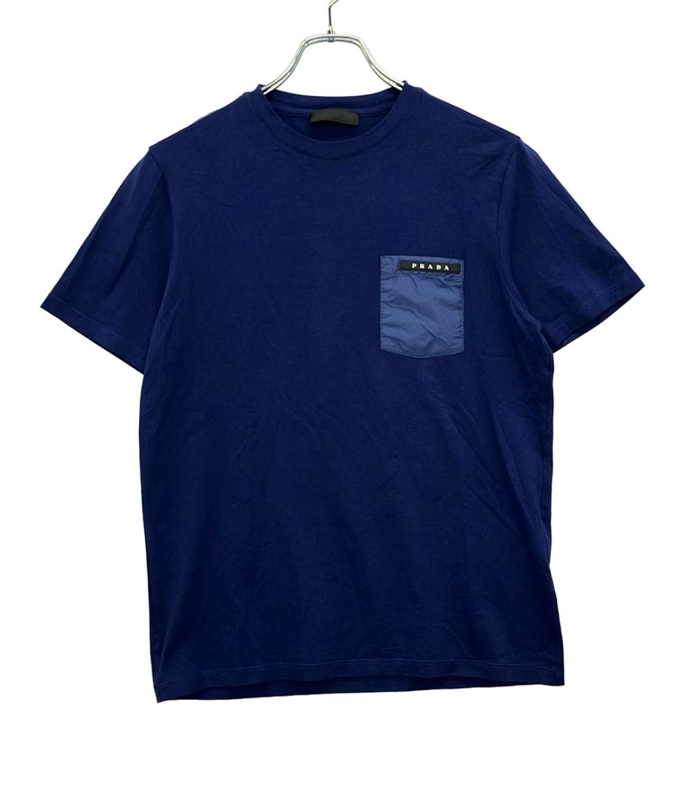 プラダ ラバーロゴナイロンポケットTシャツ メンズ SIZE S PRADA