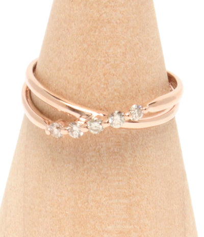 美品 リング 指輪 K10 ブラウンダイヤ 0.15ct レディース SIZE 12号