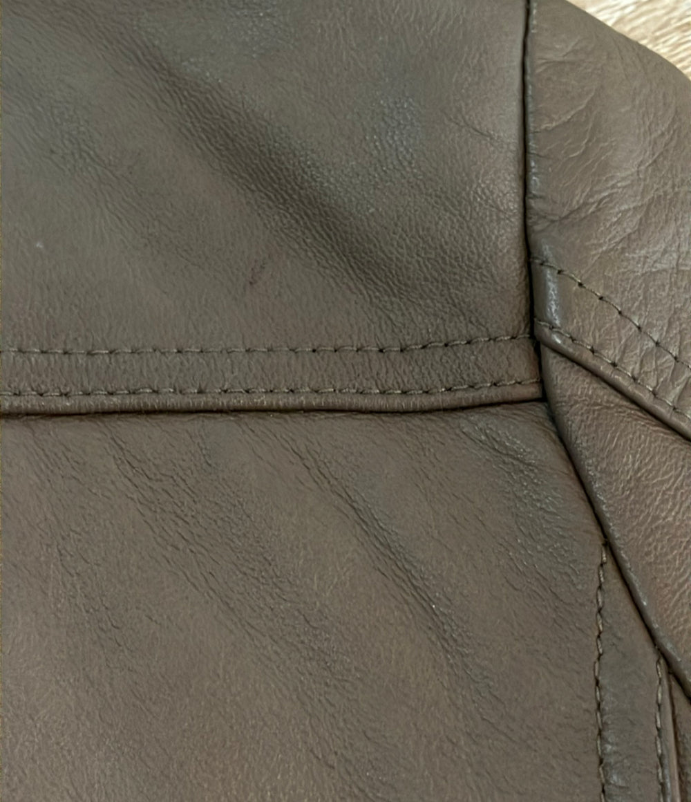 NOBLE ソフトラムレザーライダースジャケット レディース SIZE 36 ノーブル