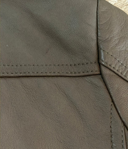 NOBLE ソフトラムレザーライダースジャケット レディース SIZE 36 ノーブル