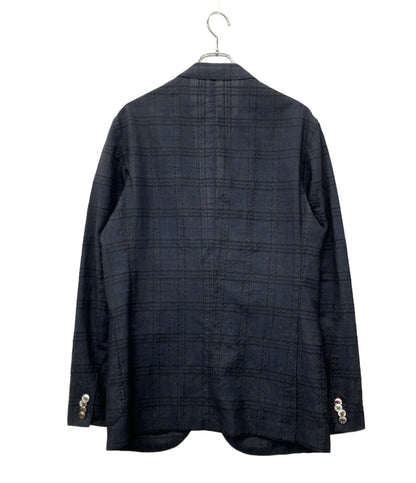 BOGLIOLI テーラードジャケット ブラック チェック柄 ウール シルク N1302J メンズ SIZE 48 (L) ボリオリ