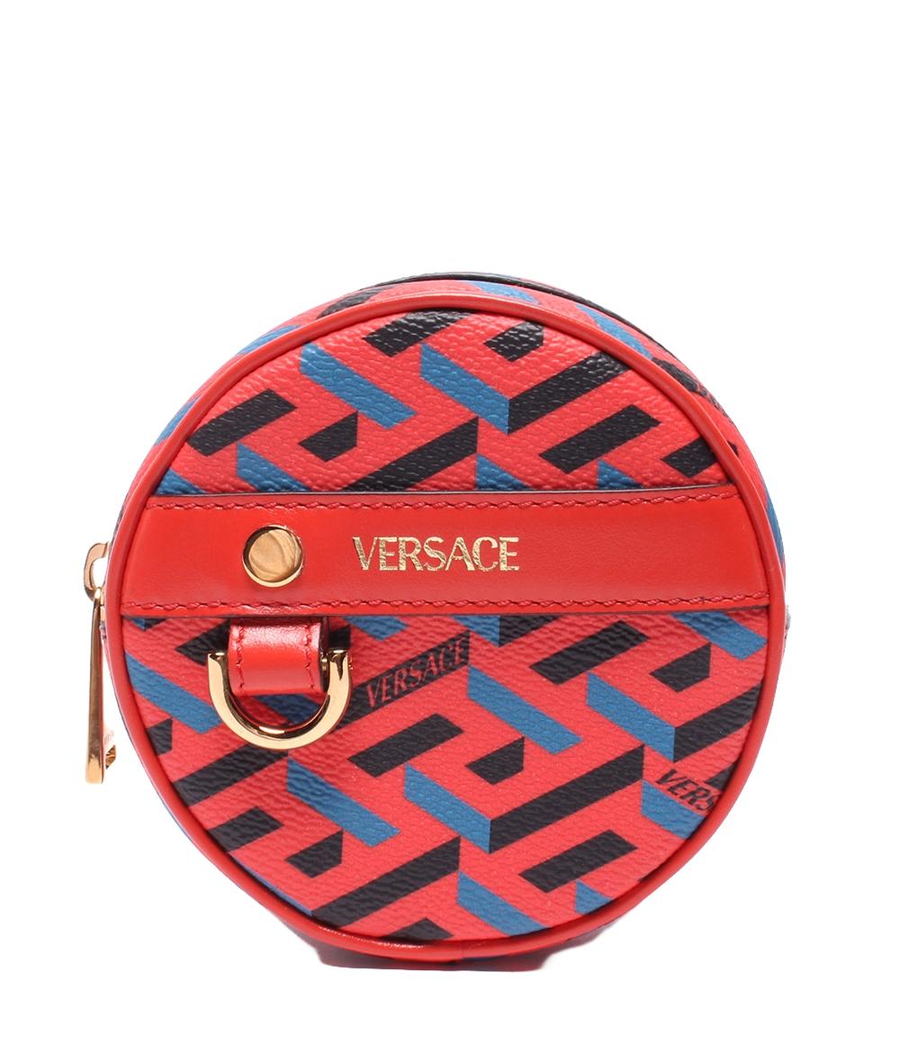 美品 ヴェルサーチ サークルポーチ ラ グレカ レディース VERSACE