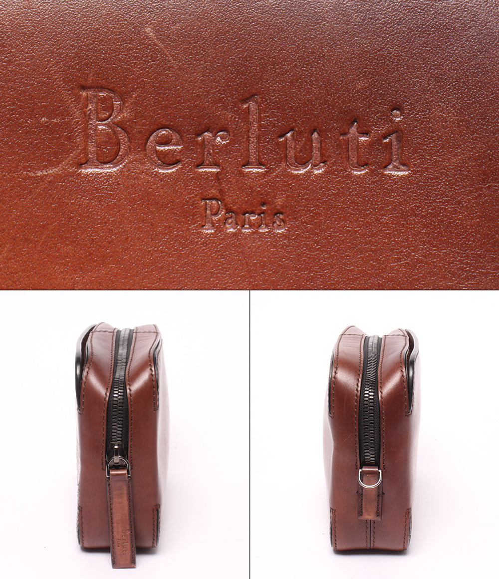 Berluti セカンドバッグ クラッチバッグ スクリット カリグラフィ パティーヌ プロファイル メンズ ベルルッティ