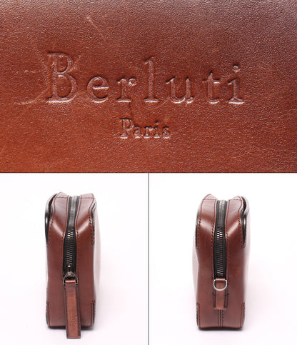 Berluti セカンドバッグ クラッチバッグ スクリット カリグラフィ パティーヌ プロファイル メンズ ベルルッティ