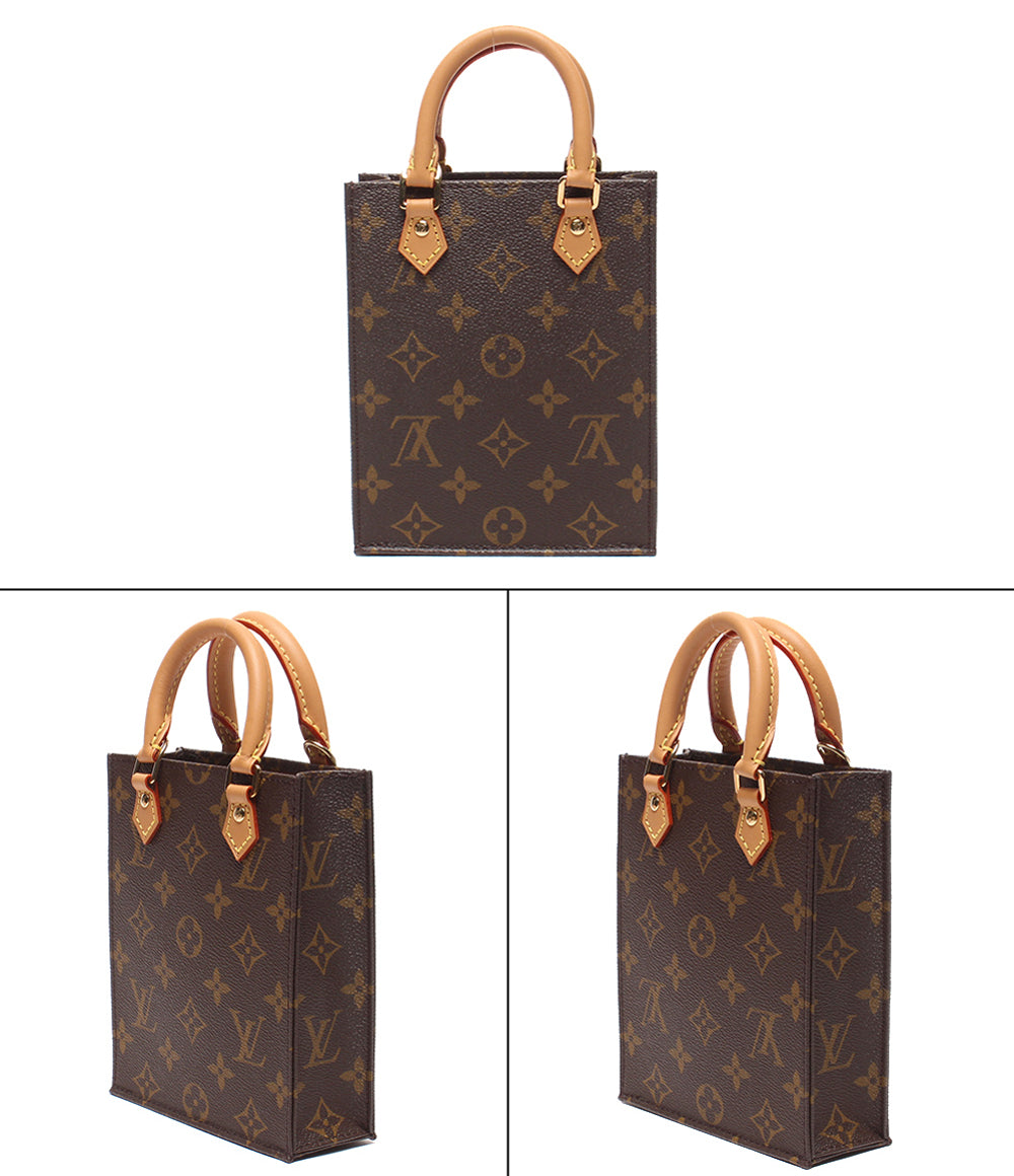 美品 LOUIS VUITTON 2WAYハンドバッグ ショルダーバッグ 斜め掛け 肩掛け プティット サックプラ モノグラム M81295 レディース ルイ・ヴィトン
