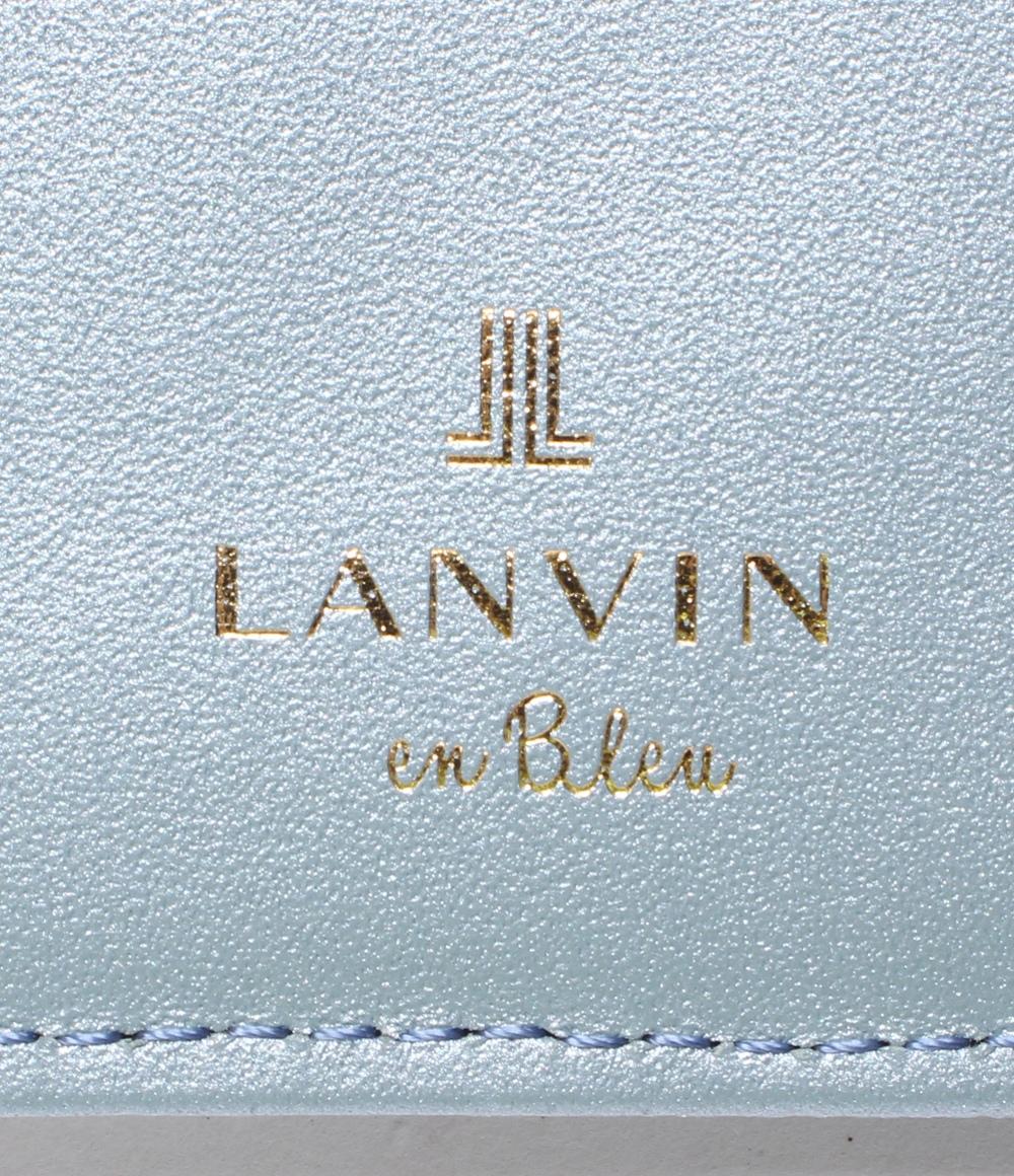 美品 ランバンオンブルー 二つ折りカードケース レディース LANVIN en Bleu