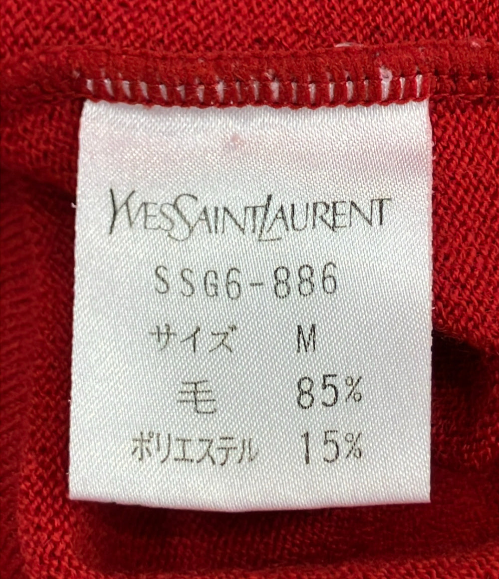 YVES SAINT LAURENT 長袖 襟付き ニット SSG6-886 レディース SIZE M イヴ・サンローラン