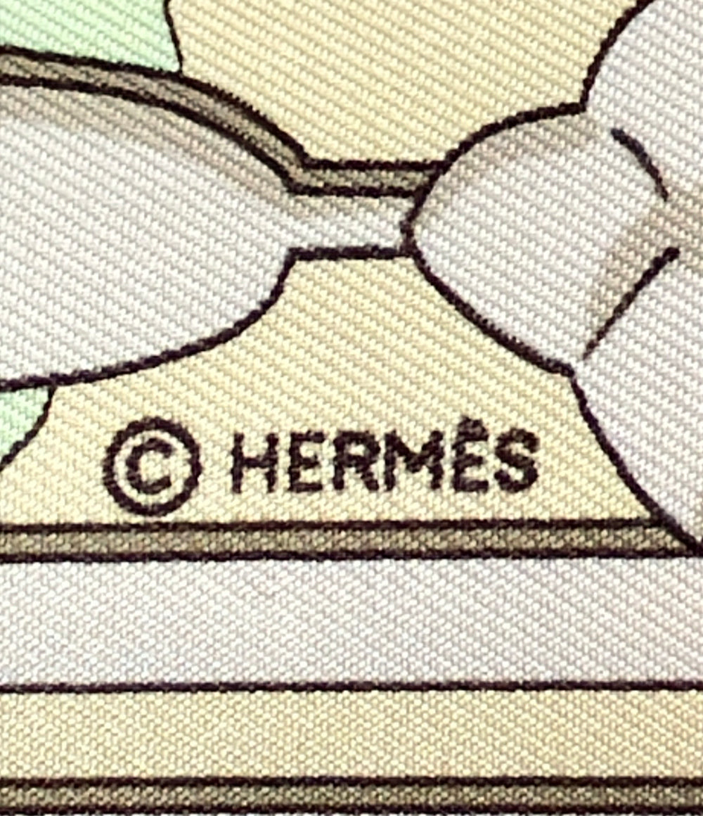 HERMES スカーフ カレ90 シルク100% LE FLEUVE SACRÉ 聖なる大河 レディース エルメス