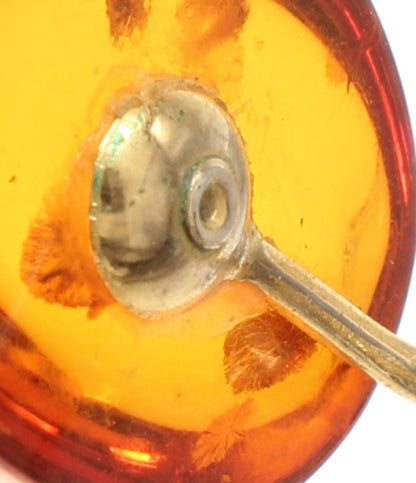 イヤリング 琥珀 レディース