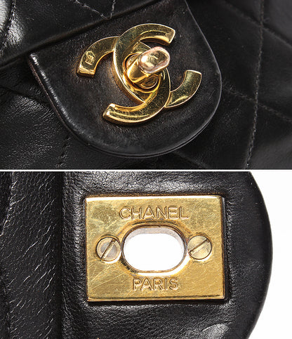 CHANEL チェーンショルダーバッグ ゴールド金具 ミニマトラッセ 3番台 シングルチェーン シングルフラップ ラムスキン レディース シャネル