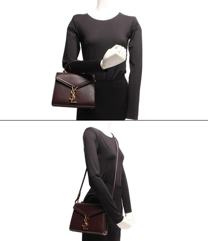 サンローランパリ 2way レザーショルダーバッグ YSLロゴ ゴールド金具 カサンドラ レディース SAINT LAURENT PARIS