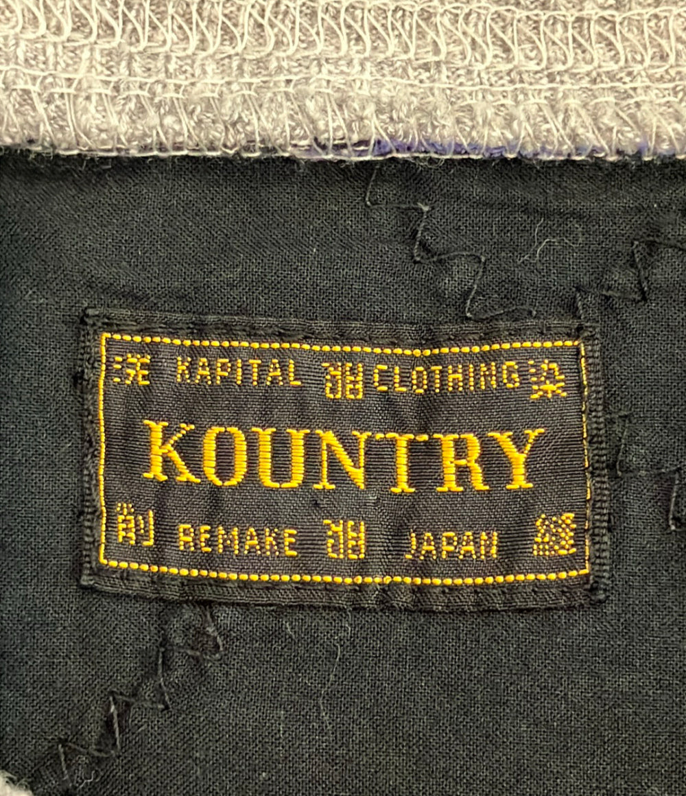 KAPITAL 長袖 レインボーイ キルト ビッグ クルーネック スウェット 裏起毛 メンズ SIZE 3 キャピタル