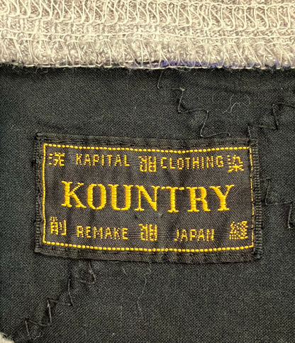 KAPITAL 長袖 レインボーイ キルト ビッグ クルーネック スウェット 裏起毛 メンズ SIZE 3 キャピタル