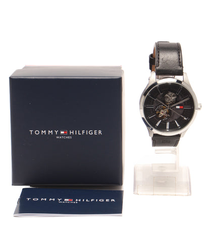 TOMMY HILFIGER 腕時計 スペンサー 自動巻き ブラック メンズ トミーヒルフィガー