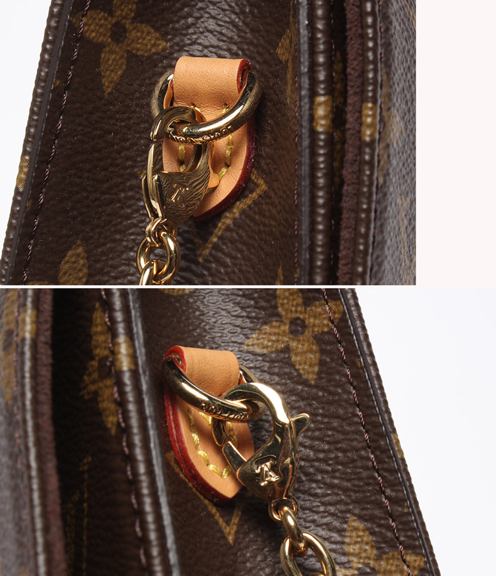 美品 LOUIS VUITTON ショルダーウォレット ショルダーバッグ クラッチバッグ 斜め掛け 肩掛け ウォレット オン チェーン リリー モノグラム M82509