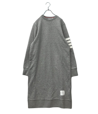 美品 THOM BROWNE 長袖ワンピース スウェット クールネック タグ付き レディース SIZE 40 (M) トムブラウン