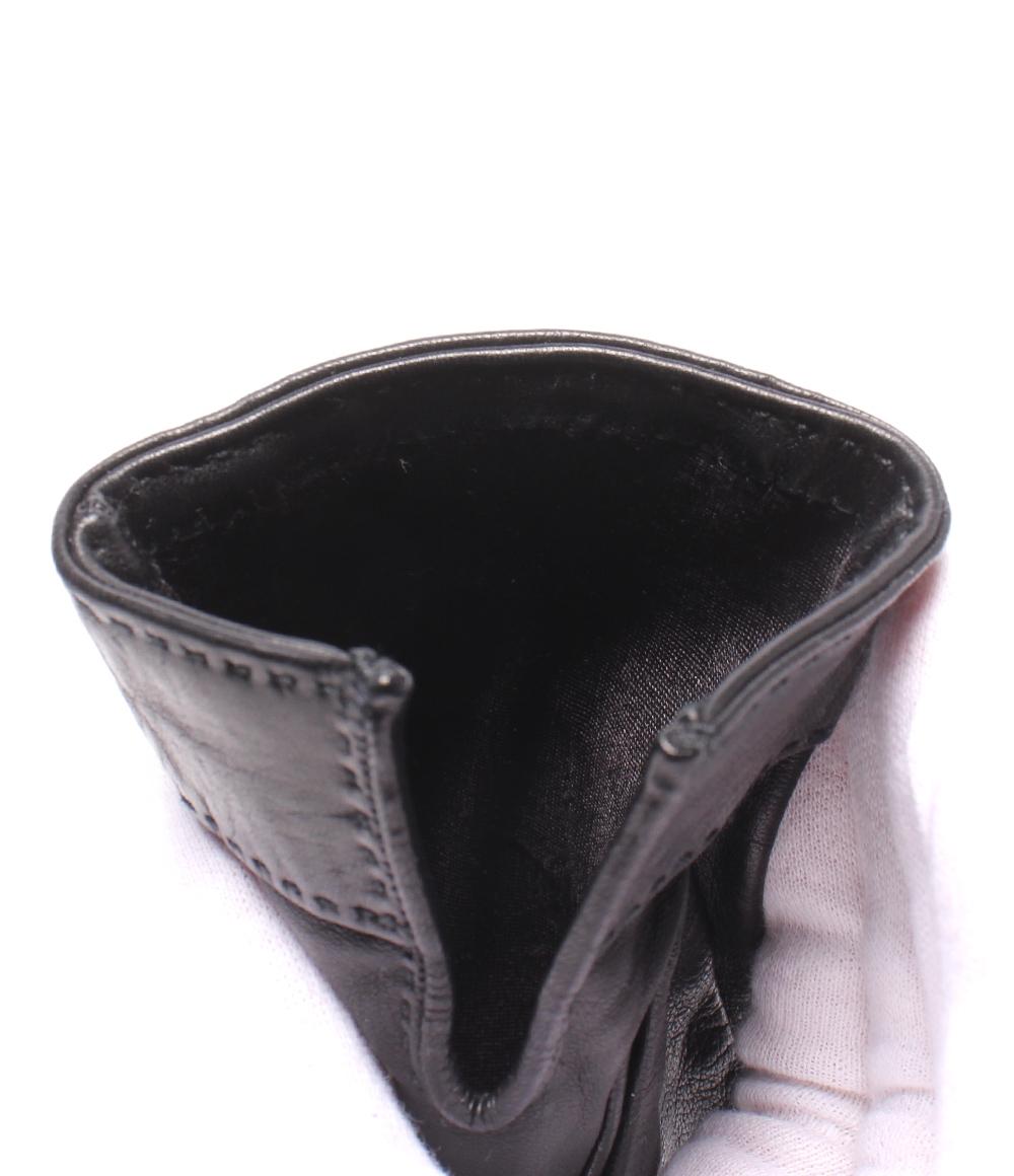 HERMES 手袋 レザーグローブ ラムスキン シルバー金具 コリエドシアン レディース エルメス