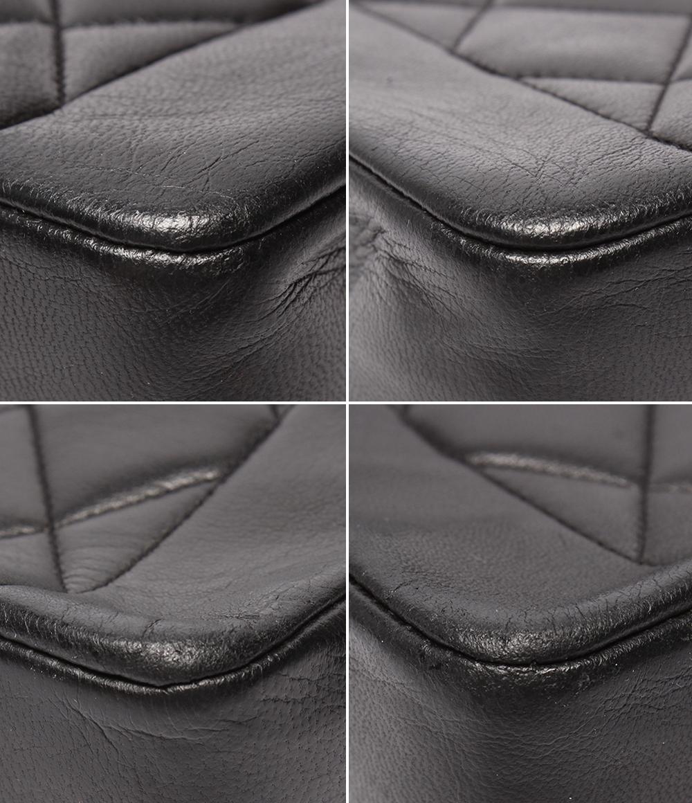 CHANEL チェーンショルダーバッグ マトラッセ ゴールド金具 ラムスキン シングル 斜め掛け ダイアナ25 レディース シャネル