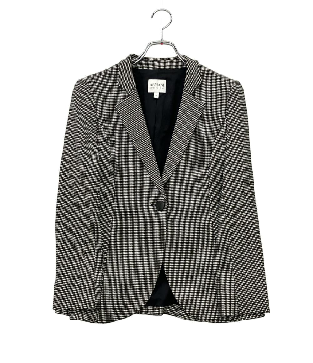 ARMANI COLLEZIONI テーラードジャケット 千鳥柄 SMG29T SM100 レディース SIZE 38 (S) アルマーニコレッツォーニ