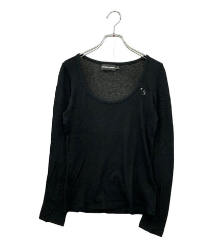 Emporio Armani 長袖ニット スパンコールロゴ UEPC 2072 295 GDM441N-12 レディース レディース SIZE 38 (S) エンポリオ・アルマーニ