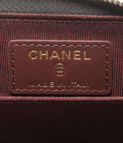 CHANEL コインケース ゴールド金具 クラシック ジップ コインパース マトラッセ レディース シャネル