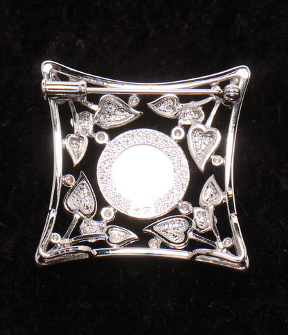 美品 TASAKI ブローチ SV マベパール13mm レディース タサキ