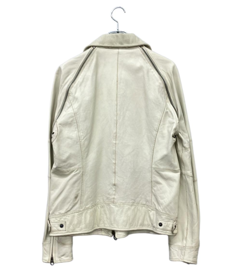 AVIREX レザージャケット  シングルライダース  ヴィンテージ加工 タグ付き 24AW VARSITY LEATHER GARMENT 6181002 メンズ SIZE L アヴィレックス