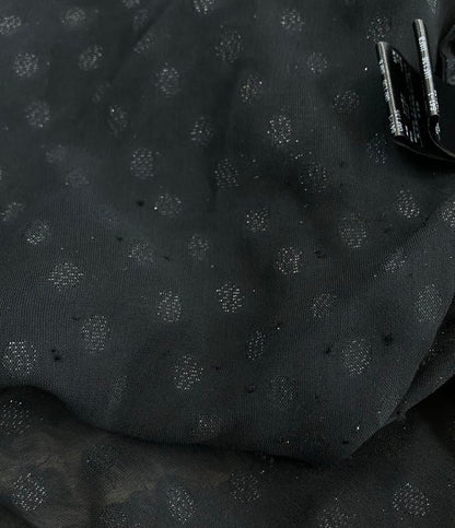 Drawer 半袖 ダブルリボン フリンジ ジャガード シアー ブラウス 6521-299-1098 レディース SIZE 38 (S) ドゥロワー