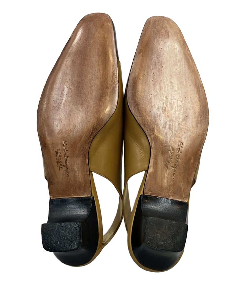 サルヴァトーレフェラガモ スリングバッグパンプス レディース SIZE 5 1/2 C (M) Salvatore Ferragamo