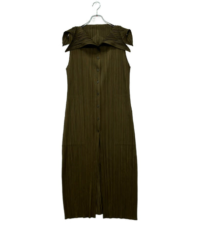 美品 PLEATS PLEASE プリーツノースリーブワンピース PP63-JA165 レディース SIZE 3 (L) プリーツプリーズ