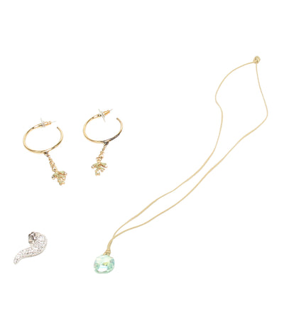 SWAROVSKI ネックレス ピアス ブローチ 3点セット レディース スワロフスキー