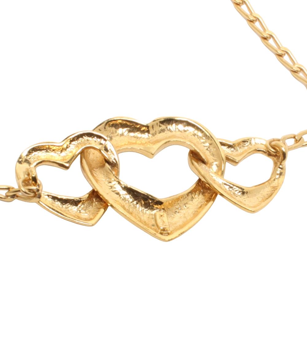 イヴ・サンローラン ネックレス トリプルハート レディース YVES SAINT LAURENT